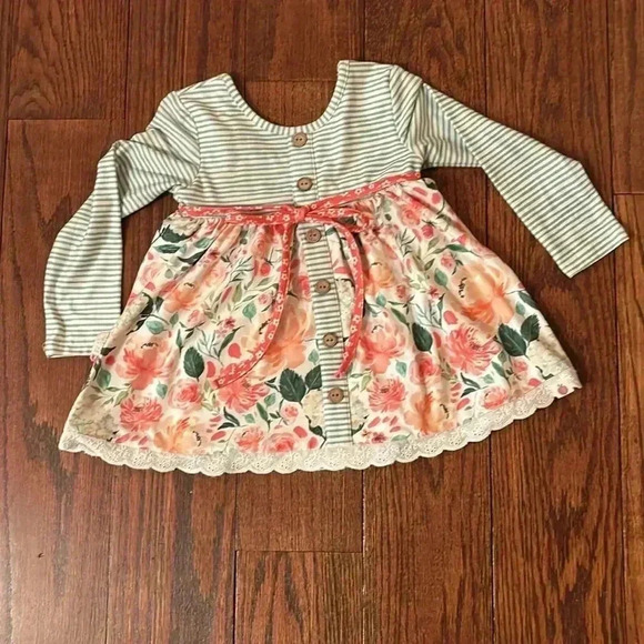 Cheeky Plum Dress/Top Eyelet On Hem Of Dress & Pockets Size 3T - Picture 7 of 9